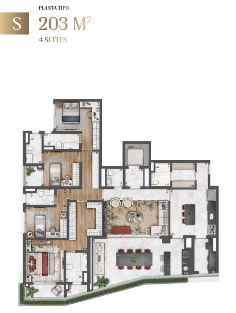 203M² - 4 SUÍTES